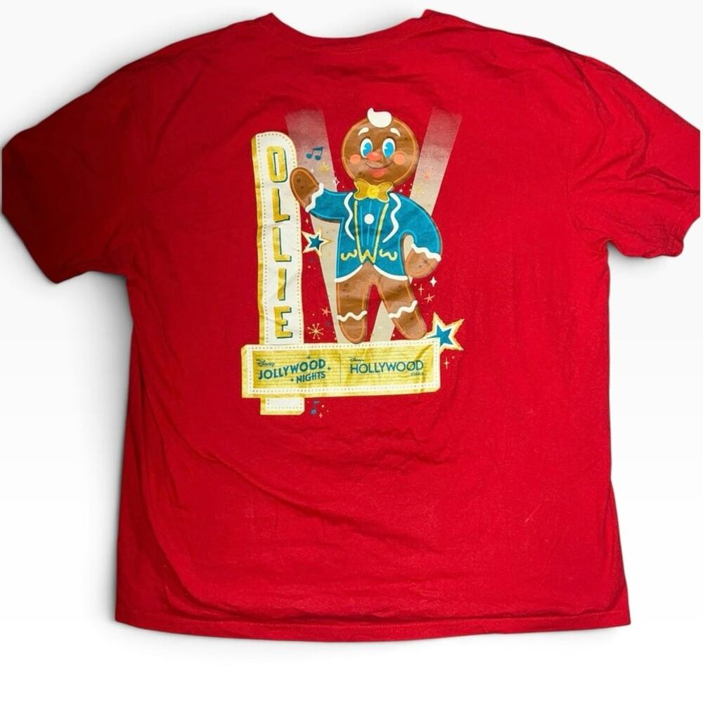 Disney parks  Jollywood Nights Ollie christmas holiday gingerbread man T-shirt L